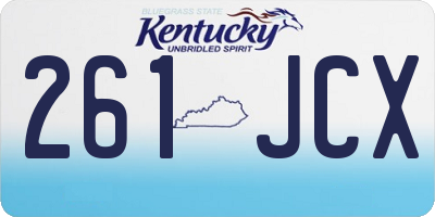 KY license plate 261JCX