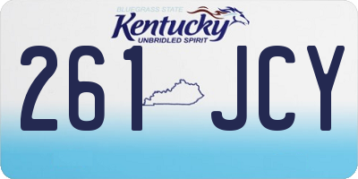 KY license plate 261JCY