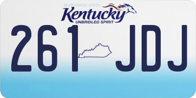 KY license plate 261JDJ