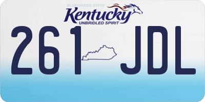 KY license plate 261JDL