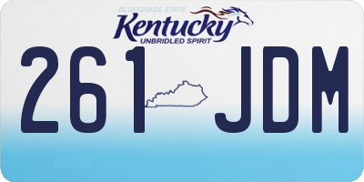 KY license plate 261JDM