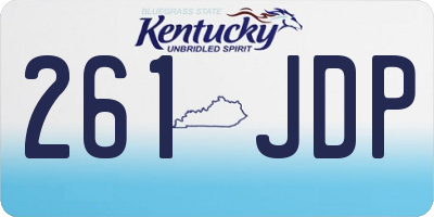 KY license plate 261JDP