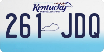 KY license plate 261JDQ