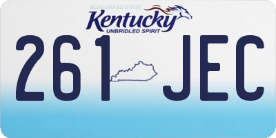 KY license plate 261JEC