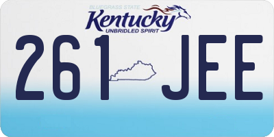 KY license plate 261JEE