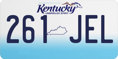 KY license plate 261JEL