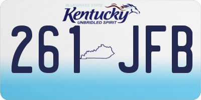 KY license plate 261JFB