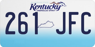 KY license plate 261JFC