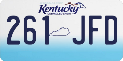 KY license plate 261JFD