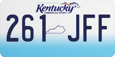 KY license plate 261JFF