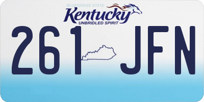 KY license plate 261JFN