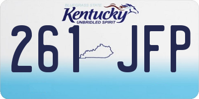 KY license plate 261JFP