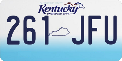 KY license plate 261JFU