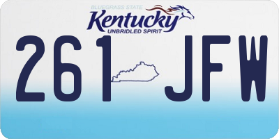 KY license plate 261JFW