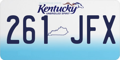 KY license plate 261JFX