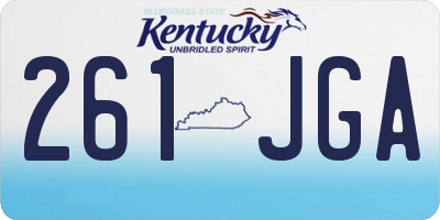 KY license plate 261JGA