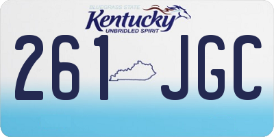 KY license plate 261JGC