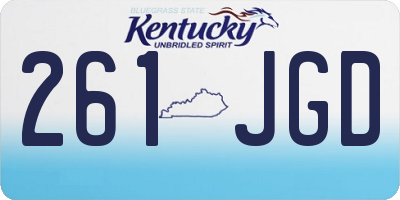 KY license plate 261JGD