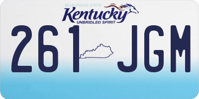KY license plate 261JGM