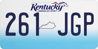 KY license plate 261JGP