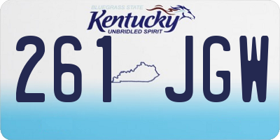KY license plate 261JGW