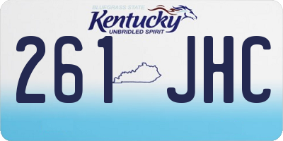 KY license plate 261JHC
