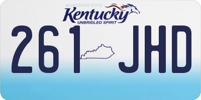 KY license plate 261JHD