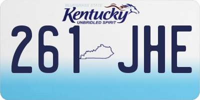 KY license plate 261JHE