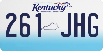 KY license plate 261JHG
