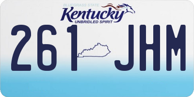 KY license plate 261JHM