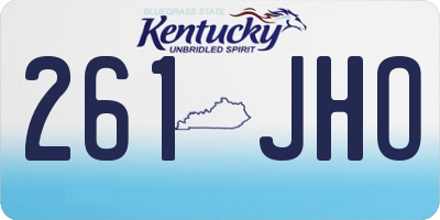 KY license plate 261JHO