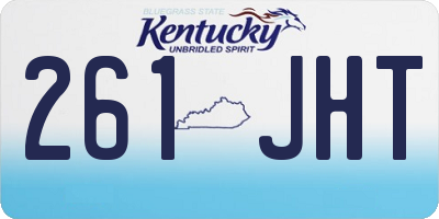 KY license plate 261JHT