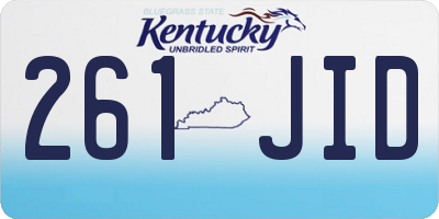 KY license plate 261JID