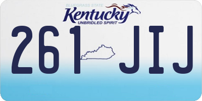 KY license plate 261JIJ