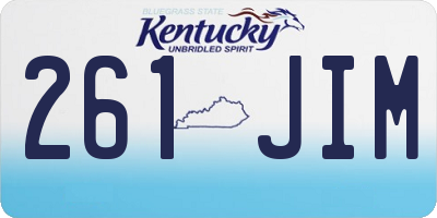 KY license plate 261JIM