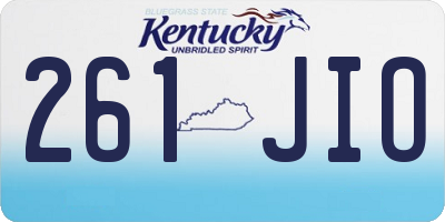 KY license plate 261JIO