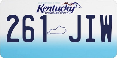 KY license plate 261JIW