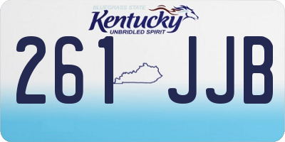 KY license plate 261JJB