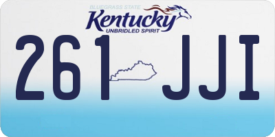 KY license plate 261JJI
