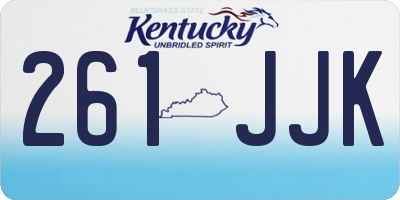 KY license plate 261JJK