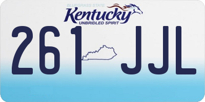 KY license plate 261JJL