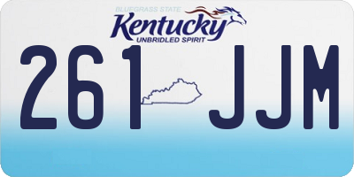 KY license plate 261JJM