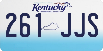 KY license plate 261JJS