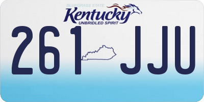KY license plate 261JJU