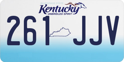 KY license plate 261JJV