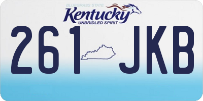 KY license plate 261JKB