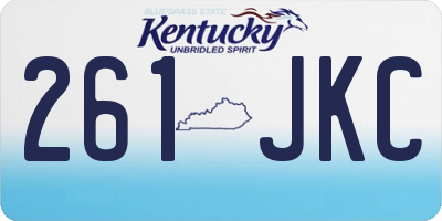 KY license plate 261JKC