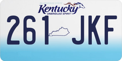 KY license plate 261JKF