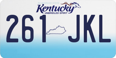 KY license plate 261JKL
