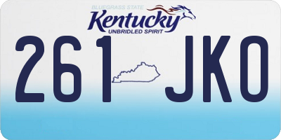 KY license plate 261JKO